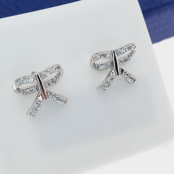 925 Sterling Silver CZ Stud Earrings for Women/Girl, US925P1249 - Picture 3 of 10